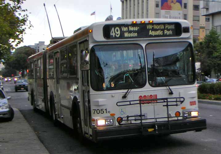 San Francisco MUNI New Flyer E60 trolley 7051